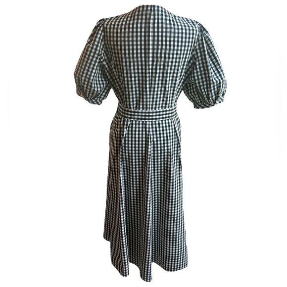 Tommy Hilfiger Gingham Cotton Button Down Short Sleeve Tie Waist Navy/White 8 - Picture 6 of 13